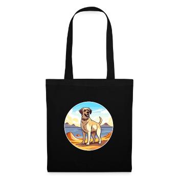 Anatolian Shepherd Dog Breed Cartoon Kawaii Dog - Tote Bag - black - Front