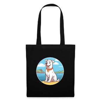 Kanadischer Labrador Husky Hunderasse Cartoon Kawaii - Stoffbeutel - Schwarz - Vorne
