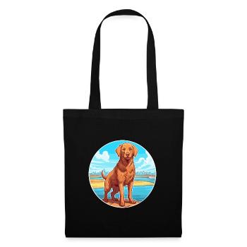 Chesapeake Bay Retriever Dog Breed Cartoon Kawaii - Tote Bag - black - Front