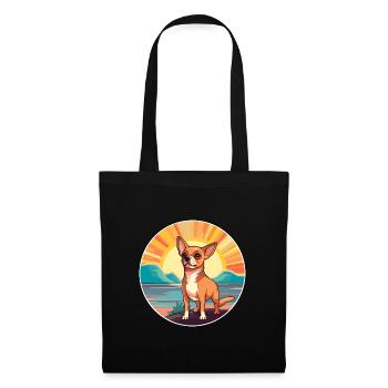 Chihuahua Dog Breed Cartoon Kawaii Clipart Dog Pet - Tote Bag - black - Front