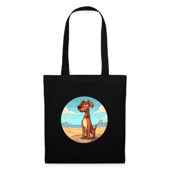 Cimarron Uruguayo Dog Breed Cartoon Kawaii Clipart - Tote Bag - black - Front