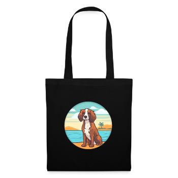 German Spaniel Dog Breed Cartoon Kawaii Clipart - Tote Bag - black - Front