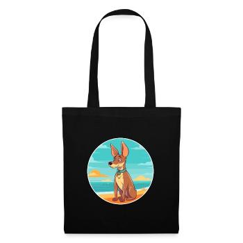 Hare Indian Dog Breed Cartoon Kawaii Clipart Dog - Tote Bag - black - Front