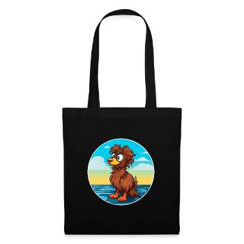 Griffon Nivernais chien race Cartoon Kawaii Clipart - Sac en tissu - noir - Devant