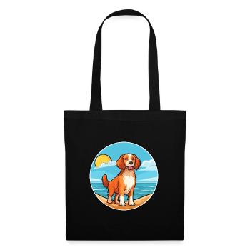Nederlandse Kooikerhondje Dog Breed Cartoon Kawaii - Sac en tissu - noir - Devant