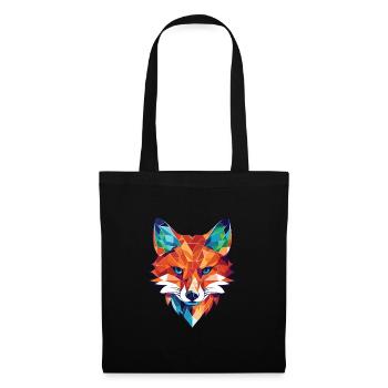 Gelehrter Fuchs, farbenfroher Aquarell-Tier-Haustier-Cartoon - Stoffbeutel - Schwarz - Vorne