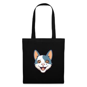 German Rex Cat Cartoon Watercolor Illustration - Tote Bag - black - Front