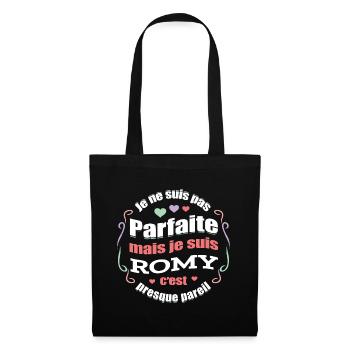 ROMY PARFAITE - PRENOM ROMY - Sac en tissu - noir - Devant