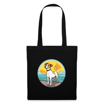 Tenterfield Terrier Hund Rasse Cartoon Kawaii Hund - Stoffbeutel - Schwarz - Vorne
