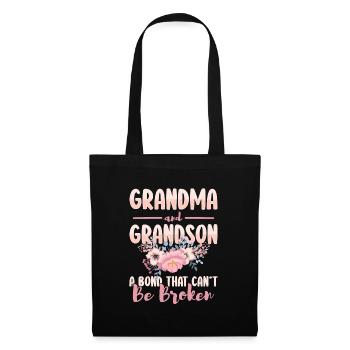 Grands-parents, petits-enfants, famille, personne préférée - Sac en tissu - noir - Devant