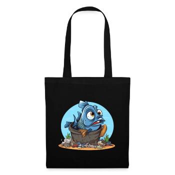Desperate Fish Pollution Shirt - Tote Bag - black - Front