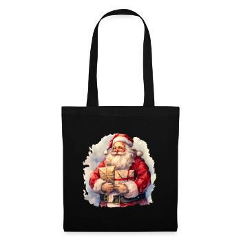 Aquarell mit Geschenken - Stoffbeutel - Schwarz - Vorne