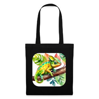 Doux caméléon - Sac en tissu - noir - Devant