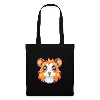 Hamster Buntes Aquarell Cartoon Kawaii Tier - Stoffbeutel - Schwarz - Vorne