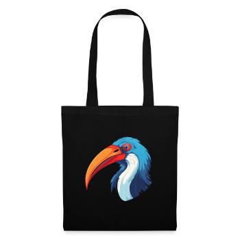 Ibis Colorful Watercolor Cartoon Kawaii Animal - Tote Bag - black - Front