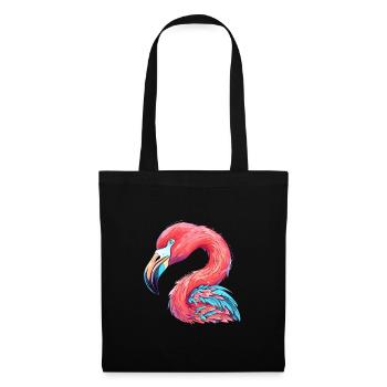 Flamingo Colorful Watercolor Cartoon Kawaii Animal - Tote Bag - black - Front