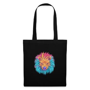 Stachelschwein Bunte Aquarell-Karikatur Kawaii Anima - Stoffbeutel - Schwarz - Vorne