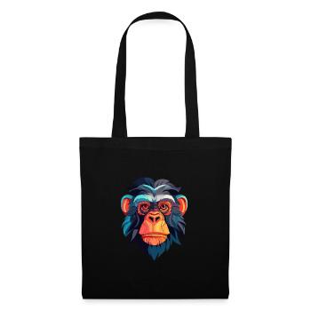 Bonobo Colorful Watercolor Cartoon Kawaii Animal - Tote Bag - black - Front