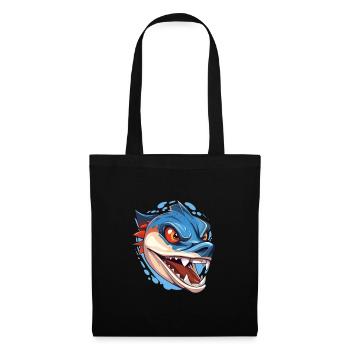 Barracuda Aquarelle Colorée Dessin Animé Kawaii Anima - Sac en tissu - noir - Devant