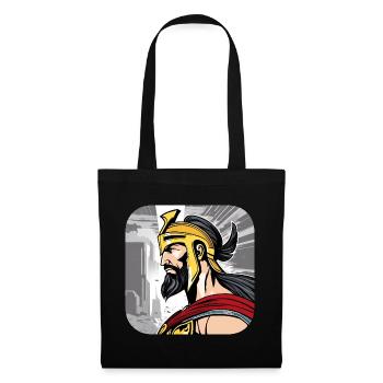 Guerrier de Sparte - Sac en tissu - noir - Devant