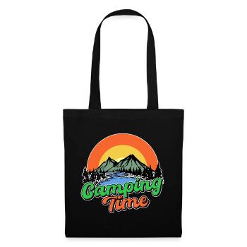 Mountains, Camping, Nature, Relaxing, Hiker, Statement - Tote Bag - black - Front
