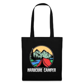 Montagnes, Campeurs, Camping, Camping, Déclaration, Nature, Vacances - Sac en tissu - noir - Devant