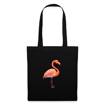 Flamingo Cute Cartoon Kawaii Watercolor Animal Pet - Tote Bag - black - Front