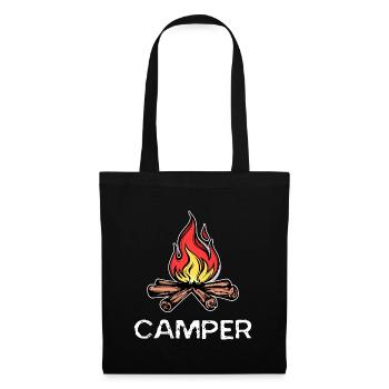 Campfire Saying Camper Camping Campsite - Tote Bag - black - Front