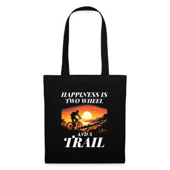 Chasing Happiness on Two Wheels Trail Riding - Tote Bag - black - Front