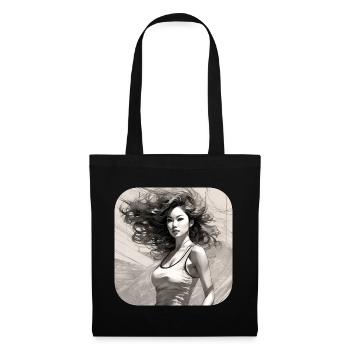 Fille cool - Sac en tissu - noir - Devant
