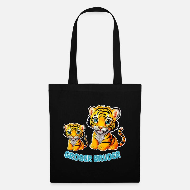 Großer Bruder Tiger - Stoffbeutel - Schwarz