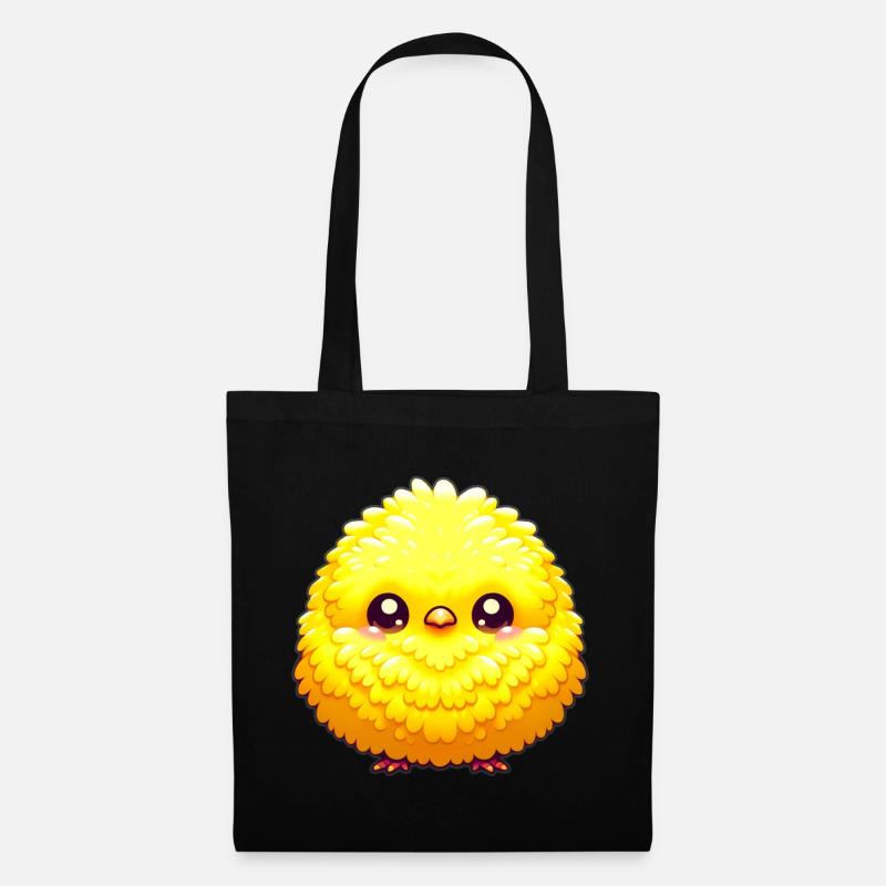 Fluffy Küken - Stoffbeutel - Schwarz
