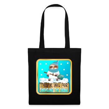PELLETER LA NEIGE - MERCI PARESSEUX - Sac en tissu - noir - Devant