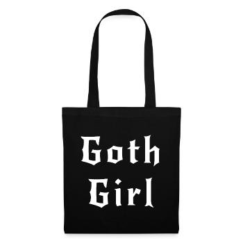 Goth girl, cadeau pour fille ou femme gothique - Sac en tissu - noir - Devant