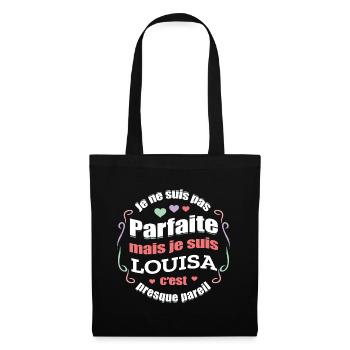 LOUISA PARFAITE - PRENOM LOUISA - Sac en tissu - noir - Devant