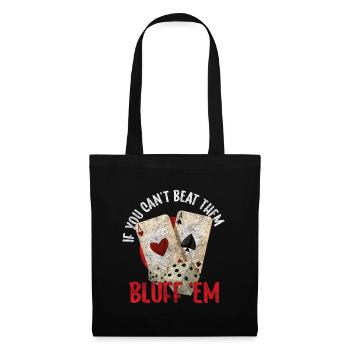 Cartes de joueurs de cartes Poker Poker - Sac en tissu - noir - Devant