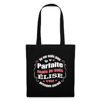 ÉLISE PARFAITE - PRENOM ÉLISE - Sac en tissu - noir - Devant
