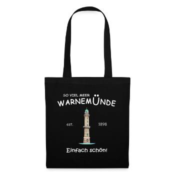 Rostock Warnemünde Tout simplement magnifique, dessin à la main - Sac en tissu - noir - Devant
