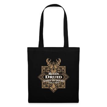 Druid Rules RPG Game - Sac en tissu - noir - Devant