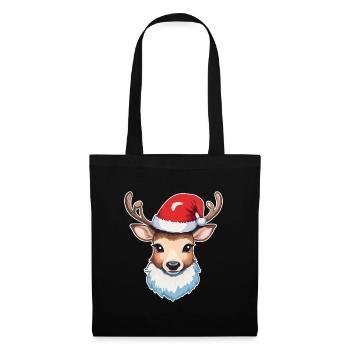 Reindeer Deer Christmas - Tote Bag - black - Front