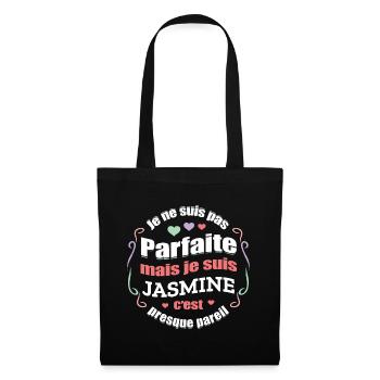 JASMINE PARFAITE - PRENOM JASMINE - Sac en tissu - noir - Devant