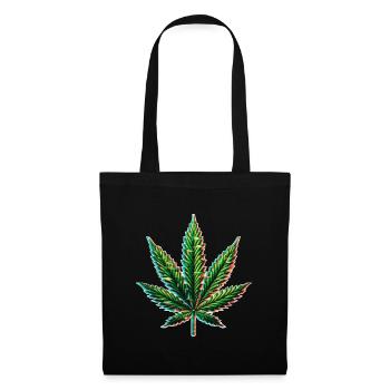 Cannabis Glitch - Tote Bag - black - Front
