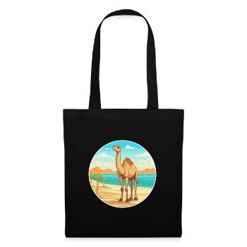 Camel Watercolor Cartoon Kawaii Clipart Animal - Tote Bag - black - Front