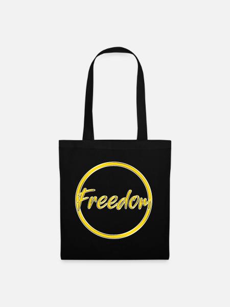 Freedom - Stoffbeutel - Schwarz