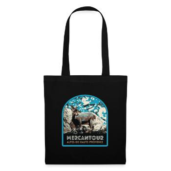 Mercantour Chamois Badge: Alpine Fauna - Tote Bag - black - Front
