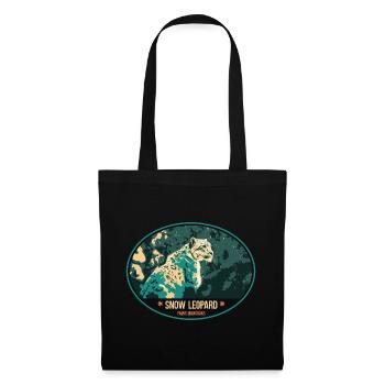 Snow Leopard illustration patch - Tote Bag - black - Front