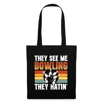 Bowling Ball Sport Équipe de bowling - Sac en tissu - noir - Devant