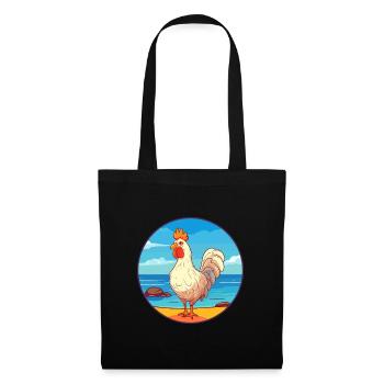 Chicken Watercolor Cartoon Kawaii Clipart Animal - Tote Bag - black - Front