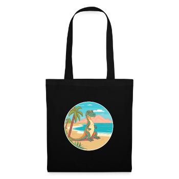 Lizard Watercolor Cartoon Kawaii Clipart Animal - Tote Bag - black - Front