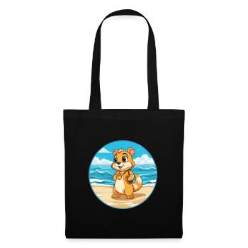 Chipmunk Watercolor Cartoon Kawaii Clipart Animal - Tote Bag - black - Front